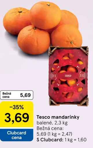 Tesco mandarínky