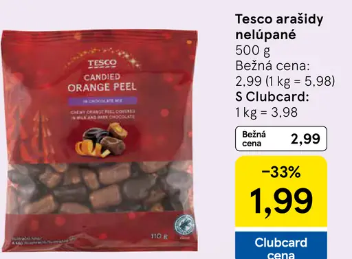 Tesco arašidy nelúpané