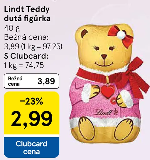 Lindt Teddy dutá figúrka