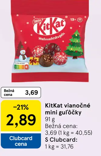 KITKAT Vianočné mini guľôčky