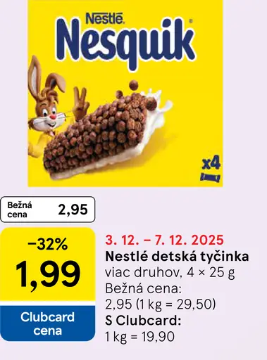 Nestlé detská tyčinka