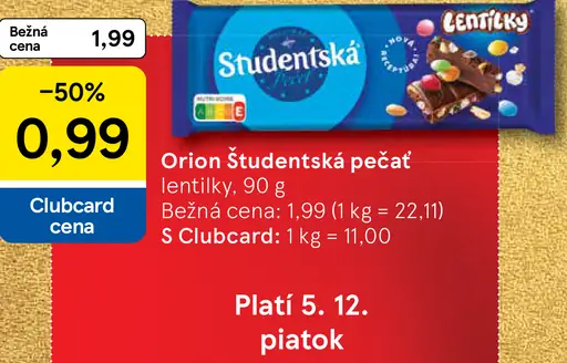 Orion Študentská pečať lentilky