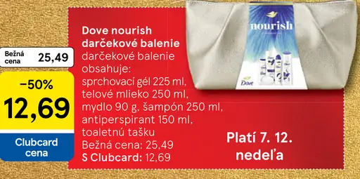 Dove nourish darčekové balenie