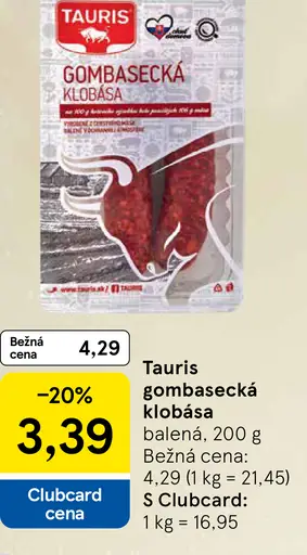 Tauris Gombasecká klobása