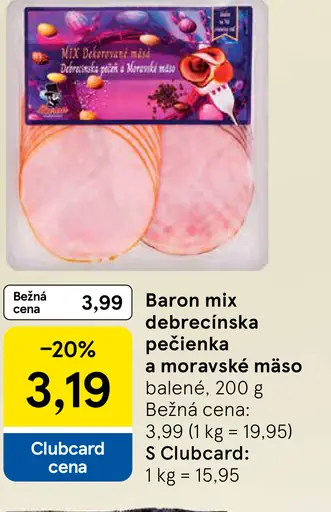 Baron mix debrecínska pečienka a moravské mäso