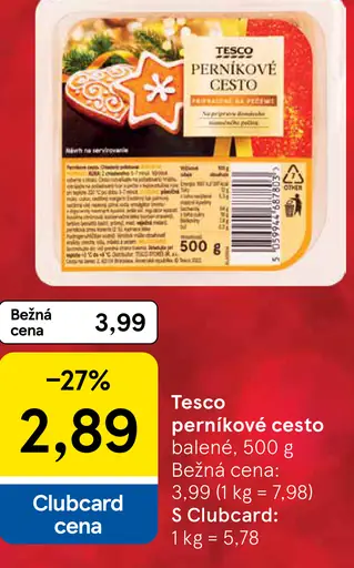 Tesco perníkové cesto