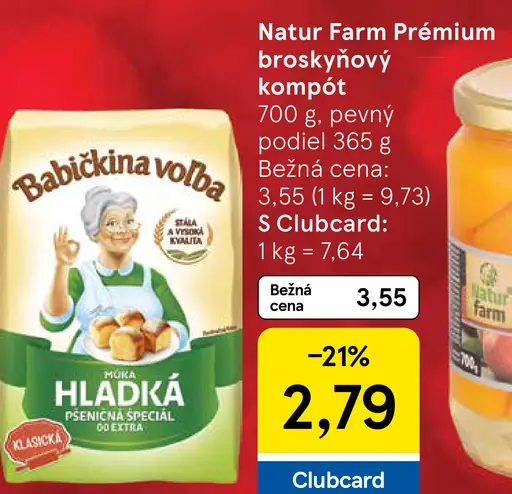 Natur Farm Prémium broskyňový kompót