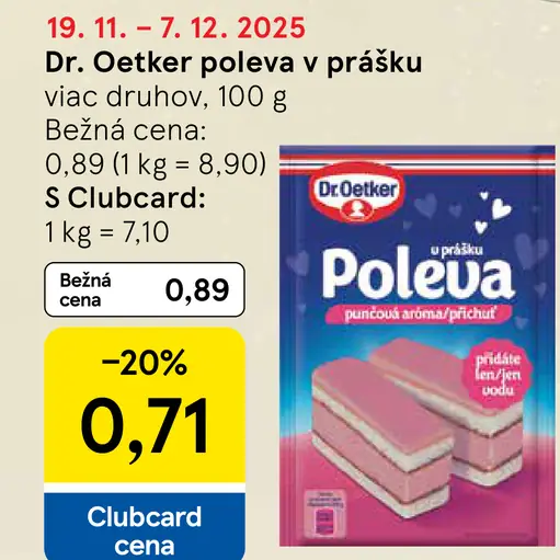 Dr. Oetker poleva v prášku