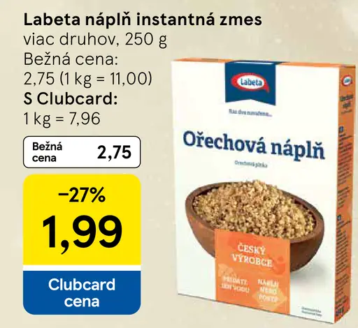 Labeta náplň instantná zmes