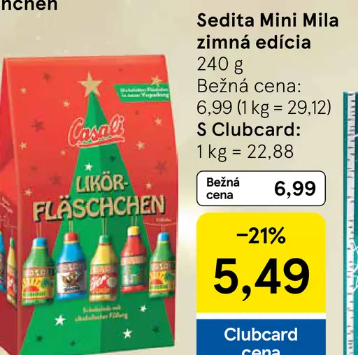 Casali Likör-Fläschchen čokoláda s alkoholovou náplňou