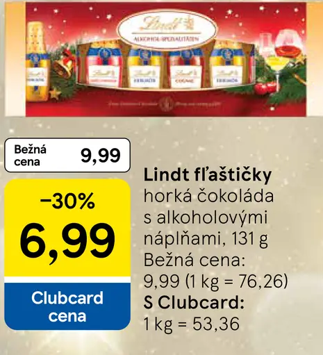 Lindt Horká čokoláda plnená rôznym alkoholom