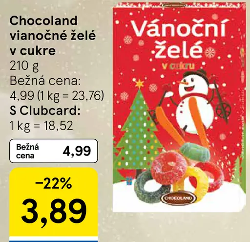 Chocoland vianočné želé v cukre