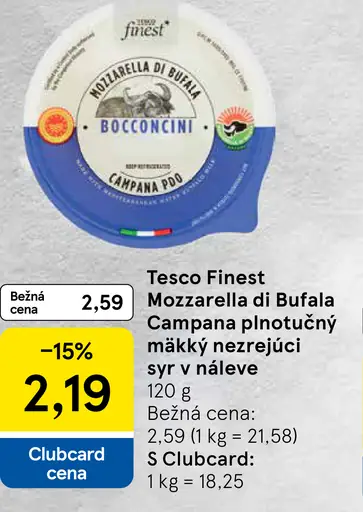 Tesco Finest Mozzarella di Bufala Campana