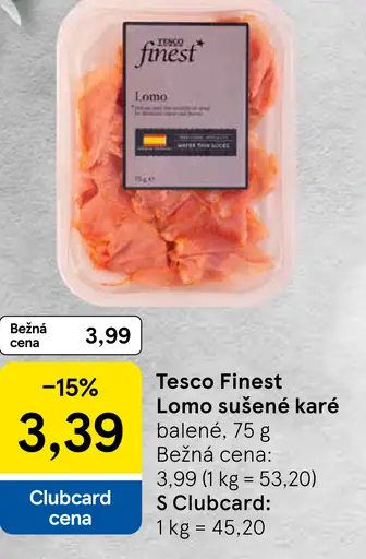 Tesco Finest Lomo sušené karé