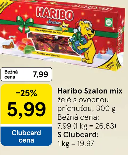 Haribo Szalon Mix želé s ovocnou príchuťou