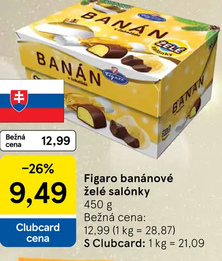 Figaro banánové želé salónky