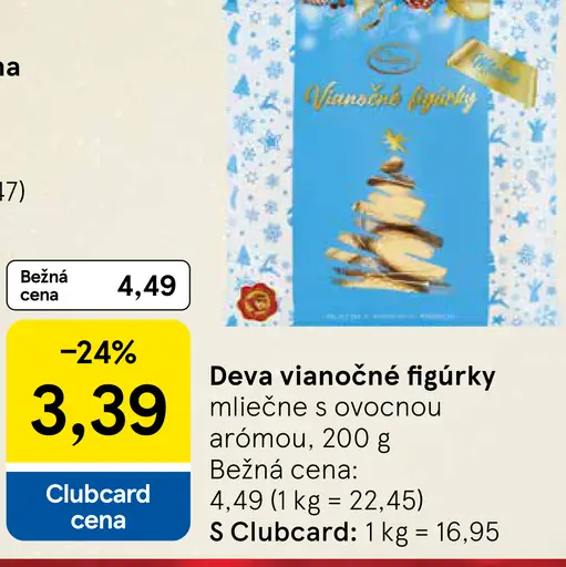 Deva Vianočná pohoda mliečna kolekcia zlatá