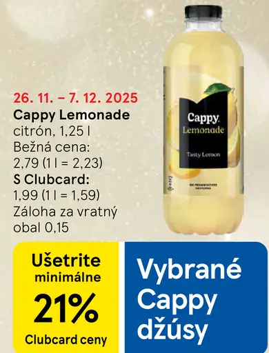 Cappy Lemonade Tasty Lemon