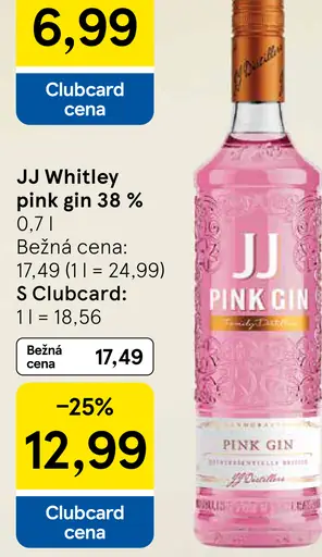JJ Whitley Pink Cherry Gin 38%