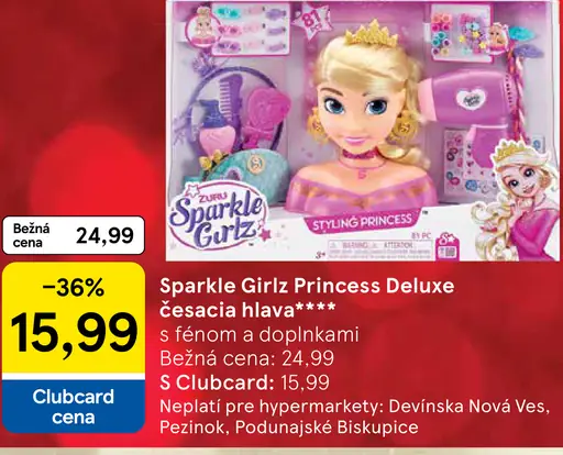 Sparkle Girlz Princess Deluxe česacia hlava