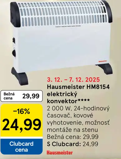 Hausmeister elektrický konvektor
