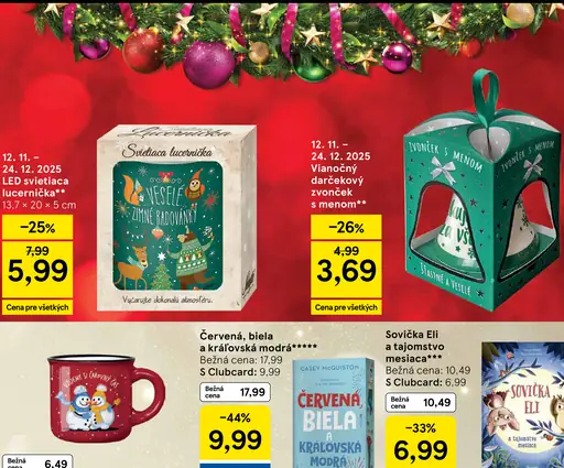 Vianočný darčekový zvonček s menom