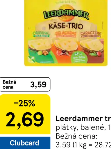 Leerdammer trio plátky
