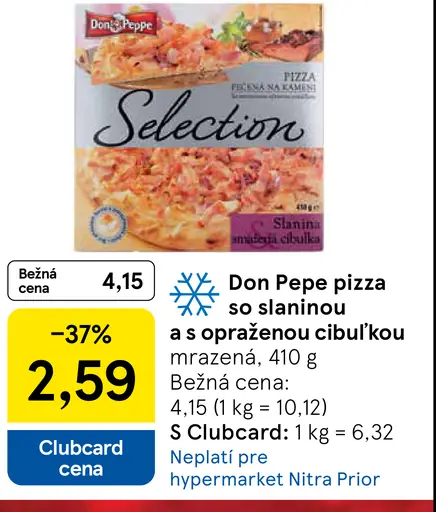 Don Pepe pizza mrazená so slaninou