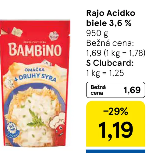 Rajo Acidko Biele 3,6%
