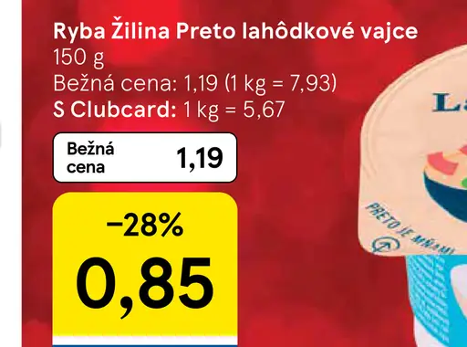 Ryba Žilina Preto lahôdkové vajce