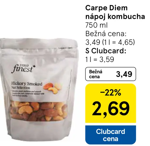 Tesco Finest zmes údených orechov