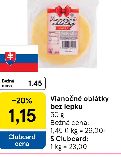 Vianočné oblátky bez lepku