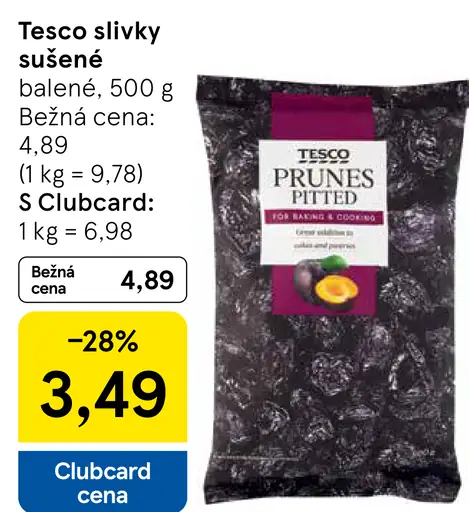 Tesco slivky sušené