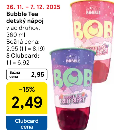 Bubble Tea detský nápoj
