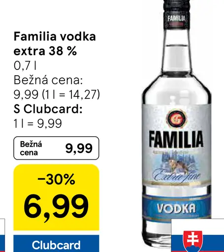 Familia vodka extra 38 %