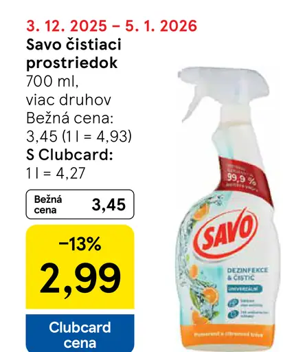 Savo čistiaci prostriedok