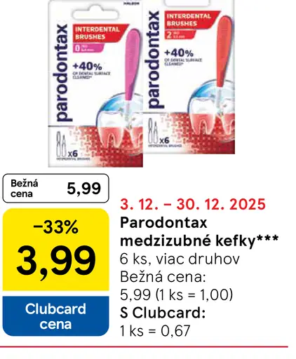 Parodontax medzizubné kefky
