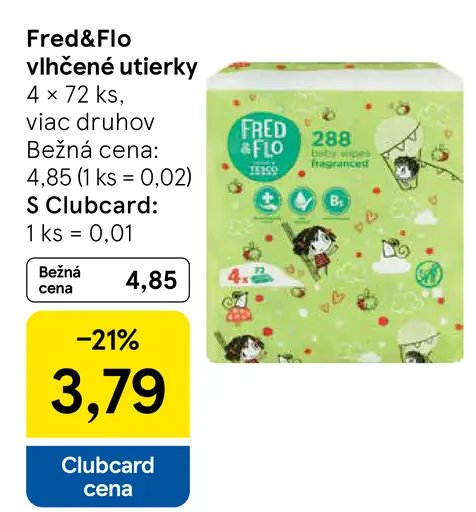 Fred&Flo vlhčené utierky