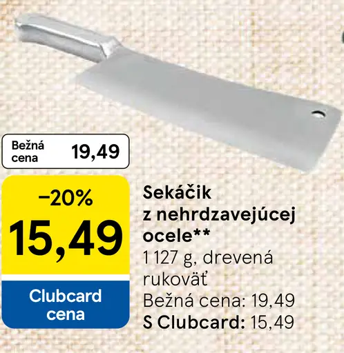 Sekáčik z nehrdzavejúcej ocele