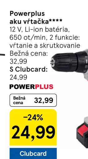 Powerplus aku vŕtačka