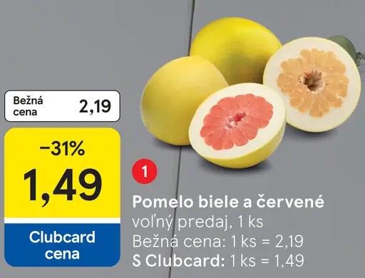 Pomelo biele a červené