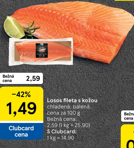 Losos fileta s kožou