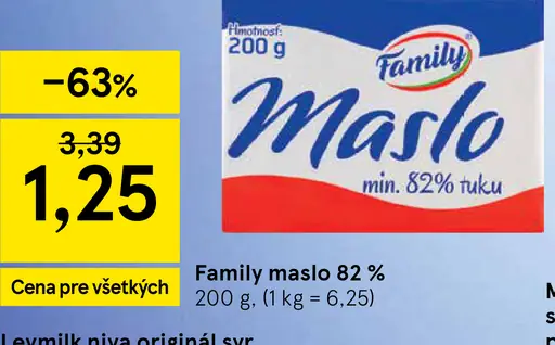 Family maslo 82%