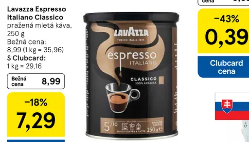 Lavazza Espresso Italiano Classico pražená mletá káva