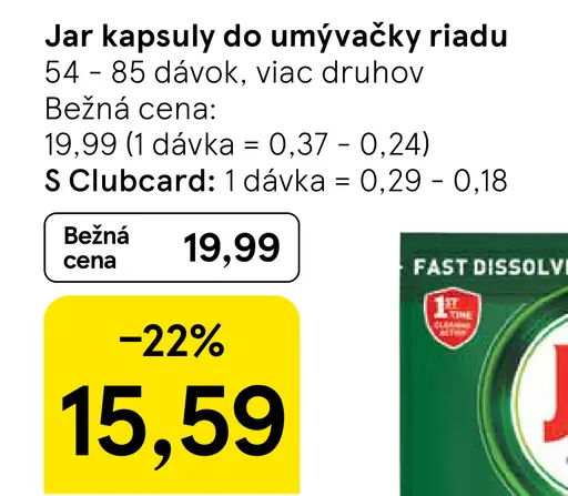 Jar kapsuly do umývačky riadu