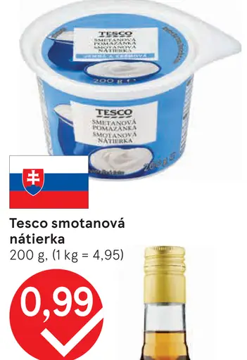 Tesco smotanová nátierka