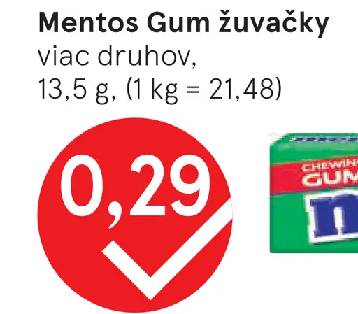 Mentos Gum žuvačky