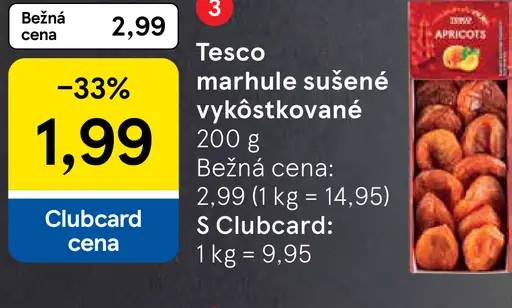Tesco marhule sušené vykôstkované