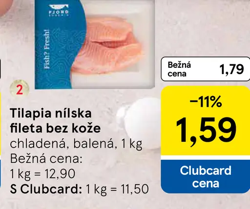 Tilapia nílská fileta bez kože