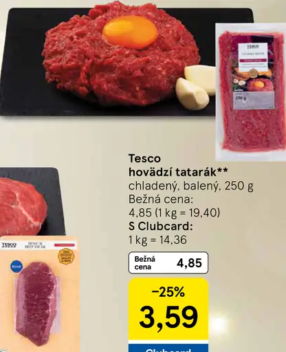 Tesco hovädzí tatarák